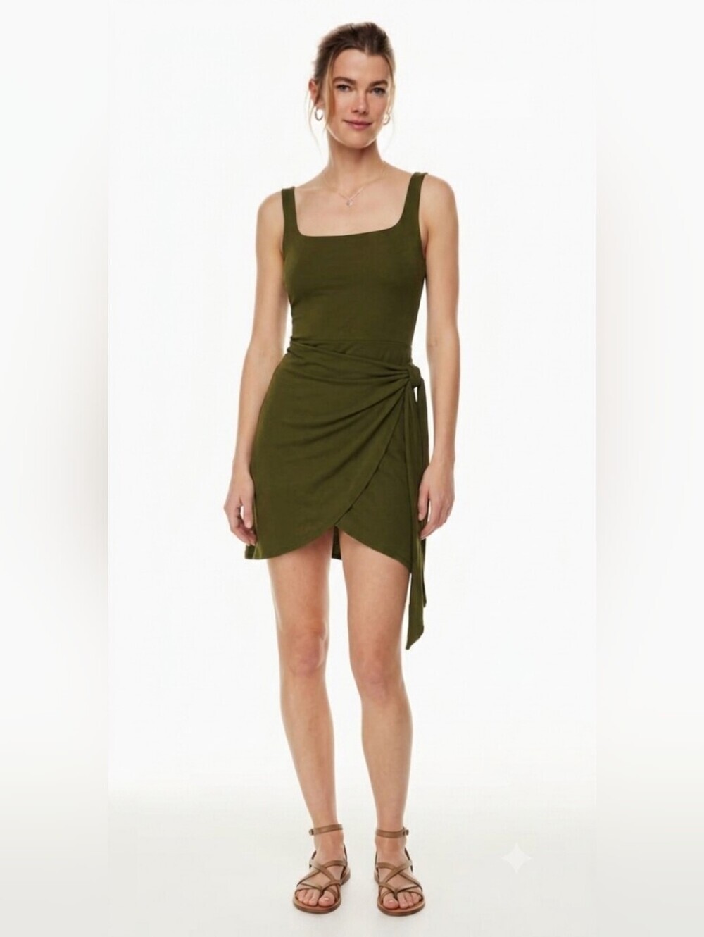 Aritzia Wilfred Saturn Mini Dress size M Green